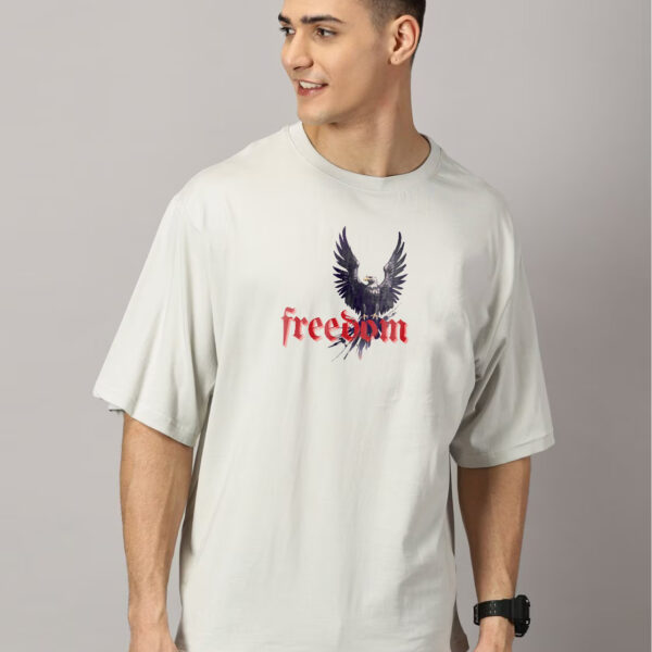 Rebel Freedom Oversized Tee – Electric Eagle Edition